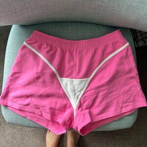 Fashion Brand Company Bikini Bod Sweatshorts PINK and WHITE
